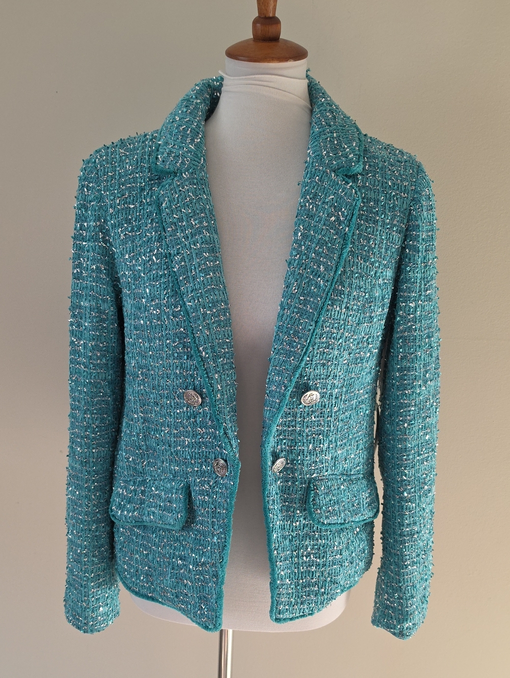 Cato Collection Limited Edition Blazer with Silver Thread & Decorative Buttons